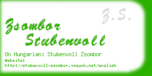 zsombor stubenvoll business card